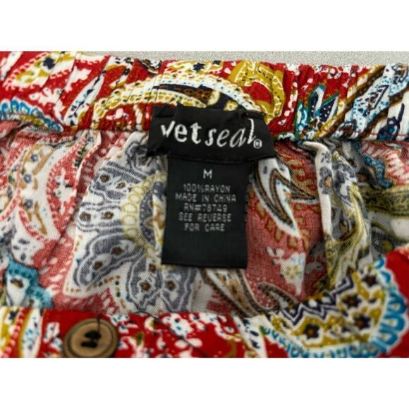 WET SEAL STRAPLESS‎ ROMPER PAISLEY PRINT MULTICOLOR M NWOT - Picture 2 of 7